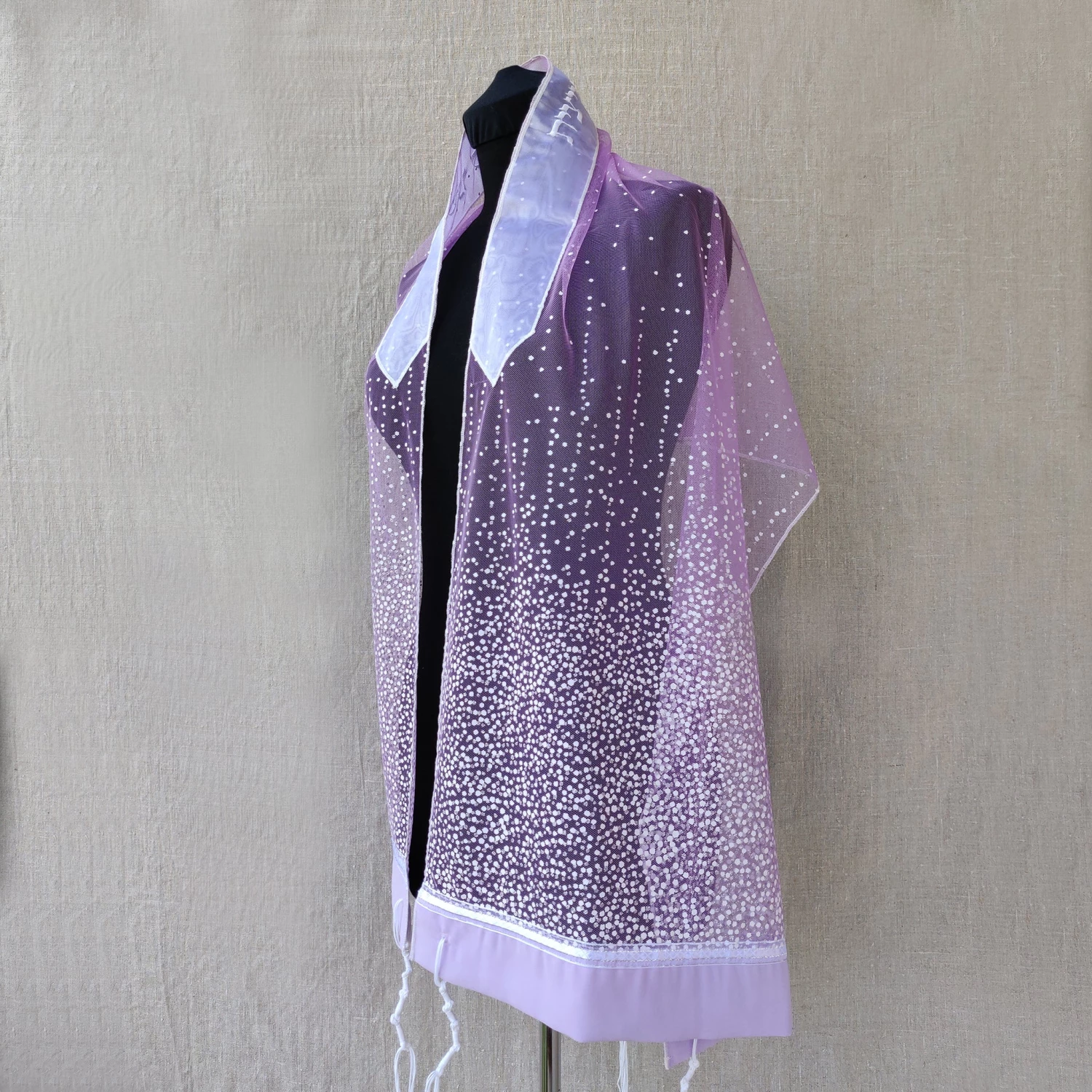 Gabrieli Tallit Gabrieli Tallits Lady Gabrieli - Tulle Tallit - Purple Glitter 7 Gabrieli Tallit Gabrieli Tallits Lady Gabrieli - Tulle Tallit - Purple Glitter