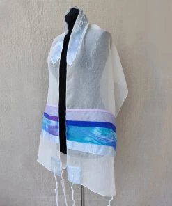 Gabrieli Tallit Lady Gabrieli - Voile Tallit - Purple Glitter