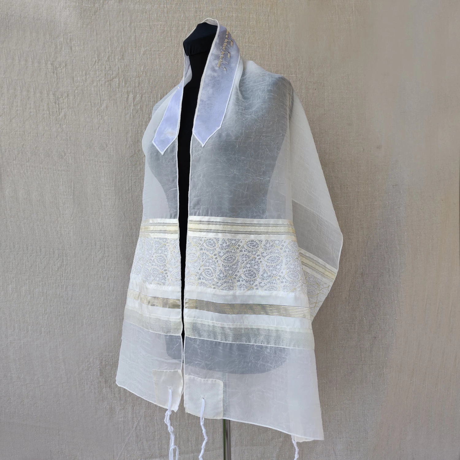 Gabrieli Tallit Lady Gabrieli - Voile Tallit - Gold Gabrieli Tallits 6 Gabrieli Tallit Lady Gabrieli - Voile Tallit - Gold Gabrieli Tallits