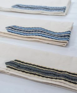 Gabrieli Tallit Adam - Cotton Tallit - Black And Gold On Off-White Gabrieli Tallits