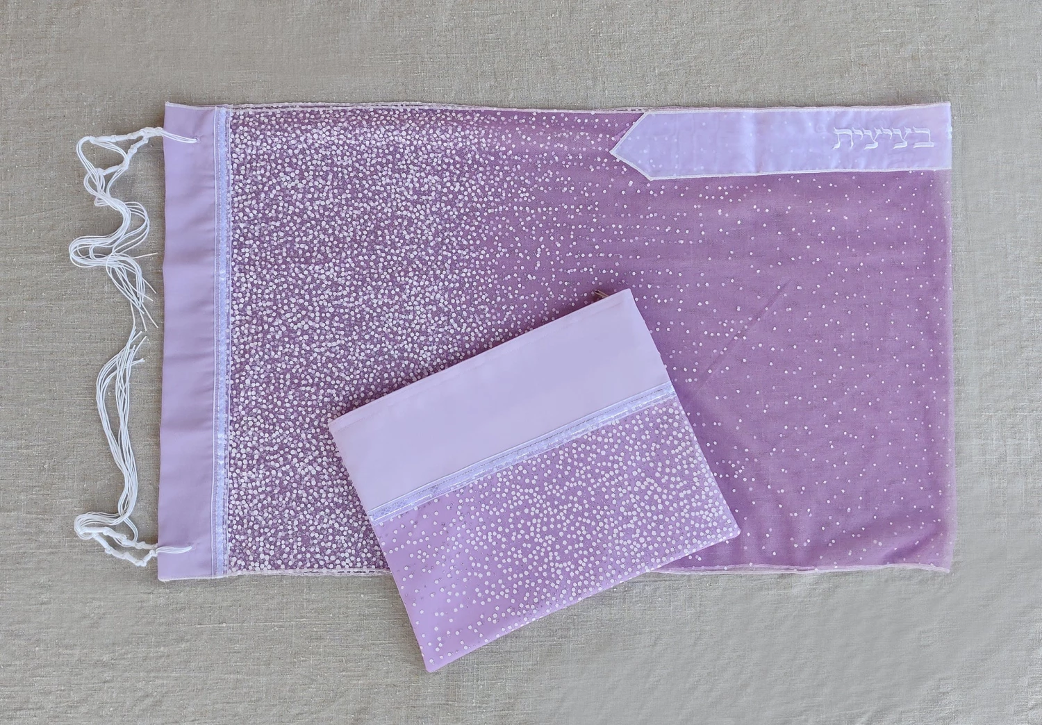 Gabrieli Tallit Gabrieli Tallits Lady Gabrieli - Tulle Tallit - Purple Glitter 4 Gabrieli Tallit Gabrieli Tallits Lady Gabrieli - Tulle Tallit - Purple Glitter