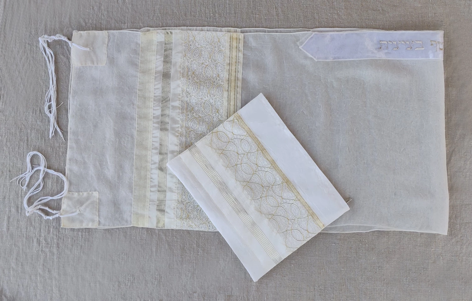 Gabrieli Tallit Lady Gabrieli - Voile Tallit - Gold Gabrieli Tallits 5 Gabrieli Tallit Lady Gabrieli - Voile Tallit - Gold Gabrieli Tallits