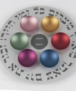 Agayof Seder Plate 1 Level Art & Judaica