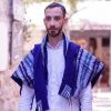 Gabrieli Tallit Gabrieli Tallits Gabrieli Premium - Wool Tallit - Shades Of Blue With Silver On Blue