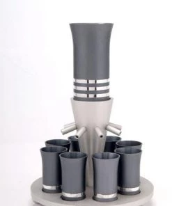 Agayof Art & Judaica Fountain Kiddush Set Of 8 Cups