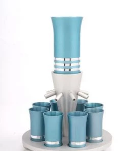 Agayof Art & Judaica Fountain Kiddush Set Of 8 Cups