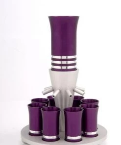Agayof Art & Judaica Fountain Kiddush Set Of 8 Cups