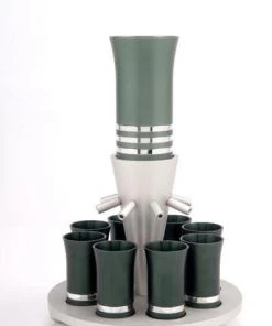 Agayof Art & Judaica Fountain Kiddush Set Of 8 Cups