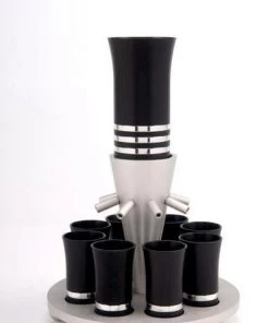 Agayof Art & Judaica Fountain Kiddush Set Of 8 Cups