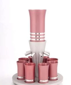 Agayof Art & Judaica Fountain Kiddush Set Of 8 Cups