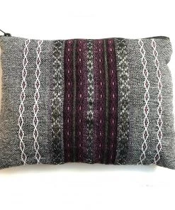 Gabrieli Tallit Gabrieli Tallits Gabrieli Premium - Wool Tallit - Purples & Silver On Gray