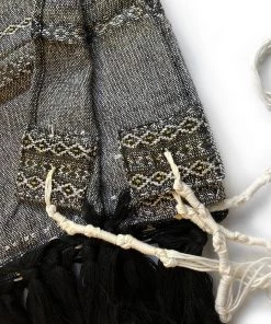 Gabrieli Tallit Gabrieli Premium - Wool Tallit - Gold & Silver On Gray