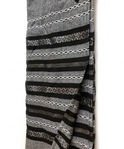 Gabrieli Tallit Gabrieli Tallits Gabrieli Premium - Wool Tallit - Black, White & Silver On Gray