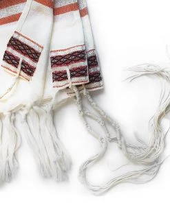 Gabrieli Tallit Gabrieli Premium - Wool Tallit - Red, Orange & Silver