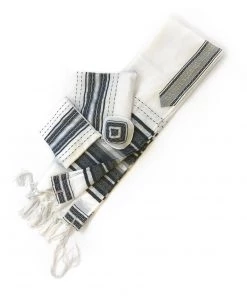 Gabrieli Tallit Gabrieli Premium - Wool Tallit - Gray & Silver Gabrieli Tallits