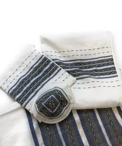 Gabrieli Tallit Gabrieli Tallits Gabrieli Premium - Wool Tallit - Denim & Silver