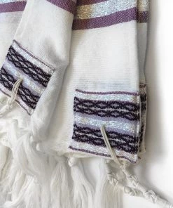 Gabrieli Tallit Gabrieli Tallits Gabrieli Premium - Wool Tallit - Purples & Silver