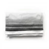 Gabrieli Tallit Gabrieli Tallits Ella - Cotton Tallit - Gray And Black Stripes With Silver On White 2 Gabrieli Tallit Gabrieli Tallits Ella - Cotton Tallit - Gray And Black Stripes With Silver On White