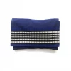 Gabrieli Tallit Yoel - Cotton Tallit - Grey And Black On Blue