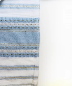 Gabrieli Tallit Samuel - Wool Tallit -Baby Blue With Gold