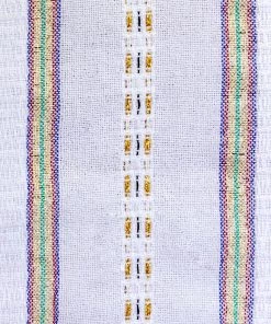 Home & Special Occasions Tablecloths - Gabrieli Design - Blue, Red And Green With Gold On White