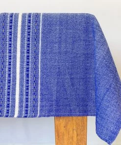 Gabrieli Tablecloth - Classic Design - Blue Background With Gold And Silver Home & Special Occasions