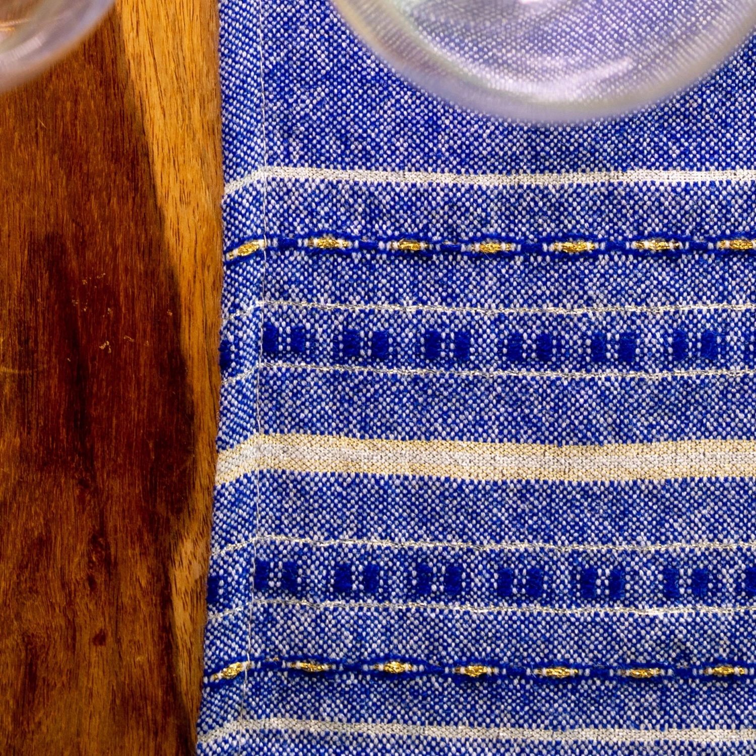 Gabrieli Tablecloth - Classic Design - Blue Background With Gold And Silver Home & Special Occasions 5 Gabrieli Tablecloth - Classic Design - Blue Background With Gold And Silver Home & Special Occasions