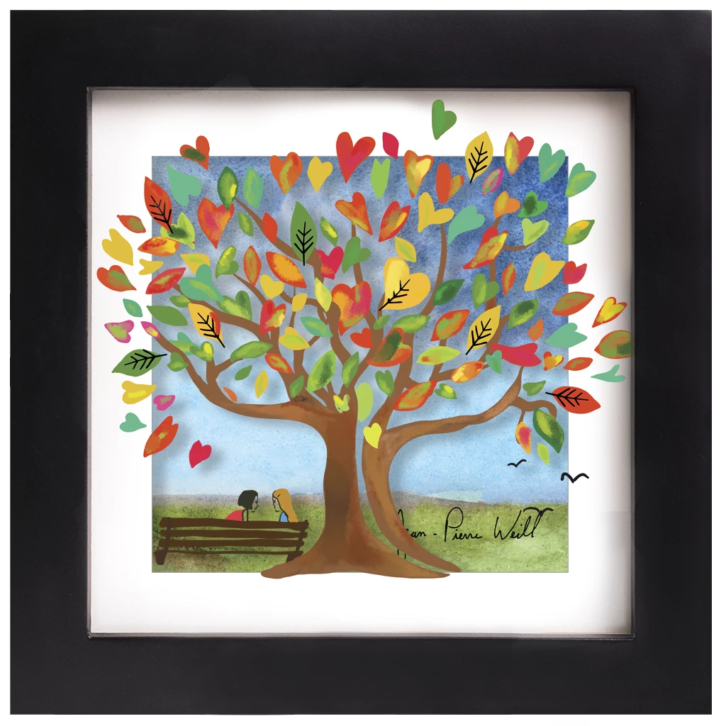 Jean-Pierre Weill Art & Judaica Tree Of Orange Hearts - Mini 3 Jean-Pierre Weill Art & Judaica Tree Of Orange Hearts - Mini