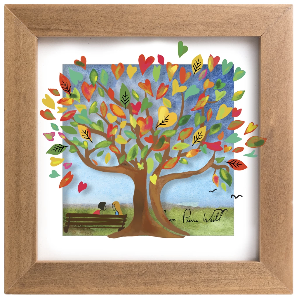 Jean-Pierre Weill Art & Judaica Tree Of Orange Hearts - Mini 5 Jean-Pierre Weill Art & Judaica Tree Of Orange Hearts - Mini