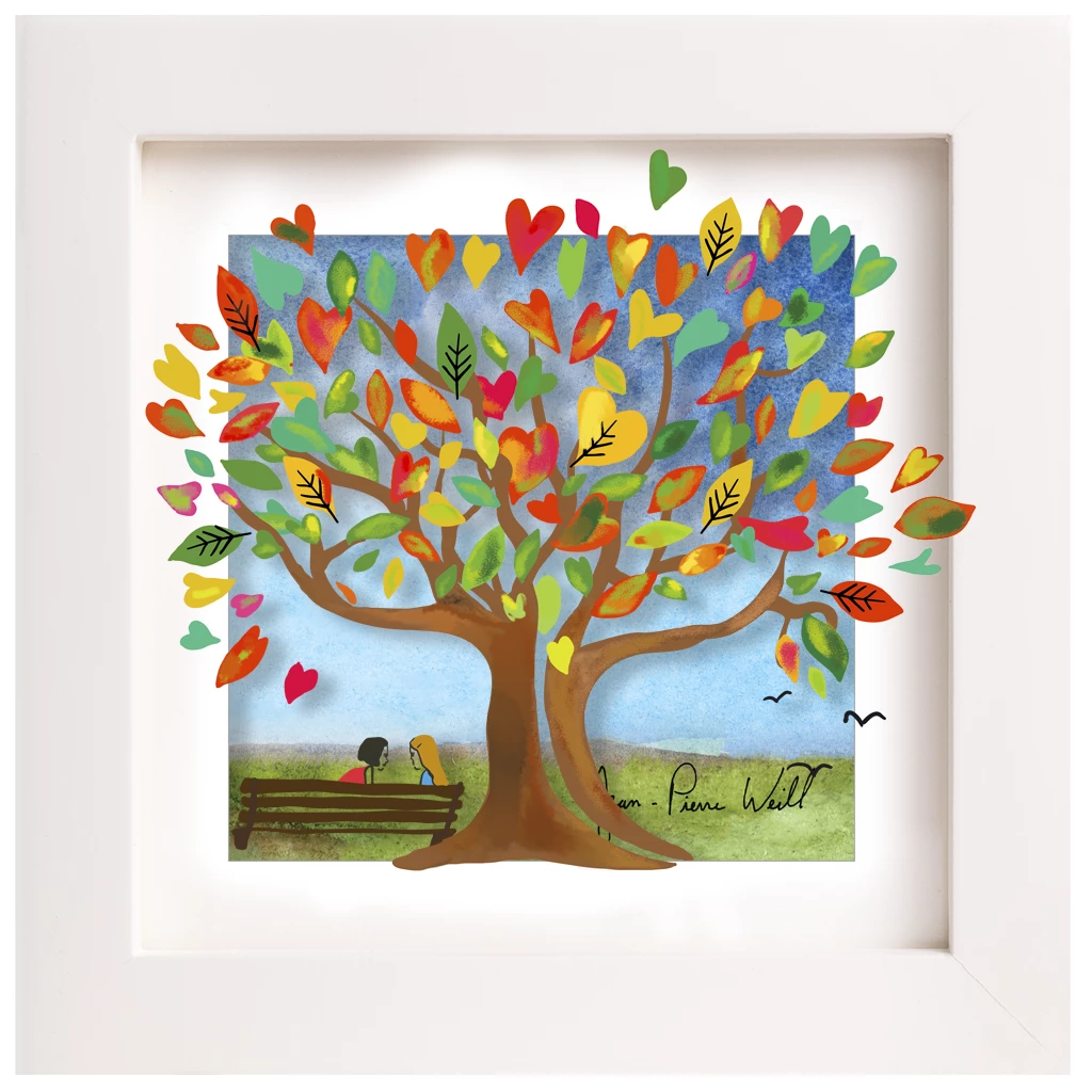 Jean-Pierre Weill Art & Judaica Tree Of Orange Hearts - Mini 4 Jean-Pierre Weill Art & Judaica Tree Of Orange Hearts - Mini