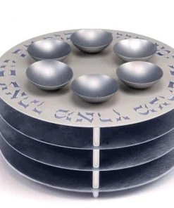 Agayof Art & Judaica Seder Plate 3 Levels