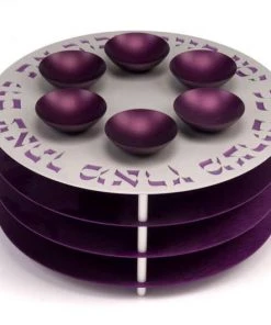 Agayof Art & Judaica Seder Plate 3 Levels