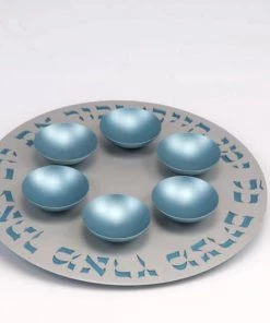 Agayof Seder Plate 1 Level Art & Judaica