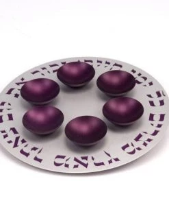 Agayof Seder Plate 1 Level Art & Judaica