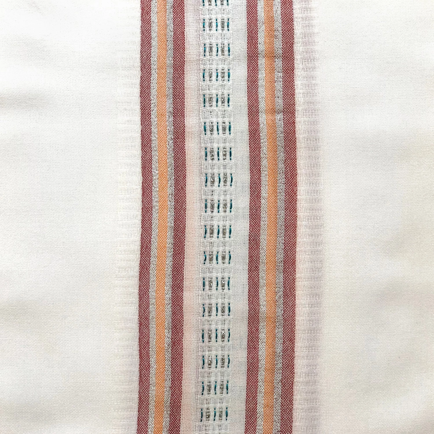 Gabrieli Home & Special Occasions Tablecloths - Classic Design - Red, Orange, Green And Silver On White 3 Gabrieli Home & Special Occasions Tablecloths - Classic Design - Red, Orange, Green And Silver On White