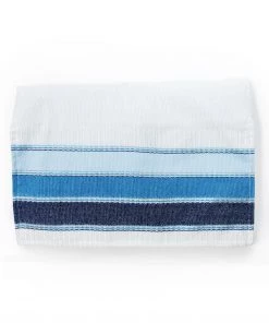 Gabrieli Tallit Noam - Silk Tallit - 3 Blues And Silver On White