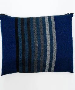 Gabrieli Tallit Gad - Wool Tallit - Grey Scale Stripes On Blue Gabrieli Tallits