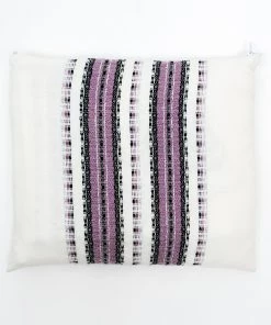 Gabrieli Tallit Ruth - Wool Tallit - Purple And Black With Silver