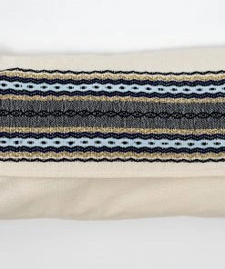 Gabrieli Tallit Adam - Cotton Tallit - Blues And Gold On Off-White Gabrieli Tallits