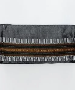 Gabrieli Tallit Elia - Silk Tallit- Copper Orange With Gold On Gray