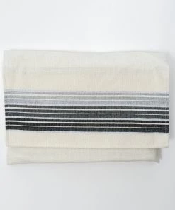 Gabrieli Tallit Ella - Cotton Tallit - Shades Of Gray With Silver On Off-White