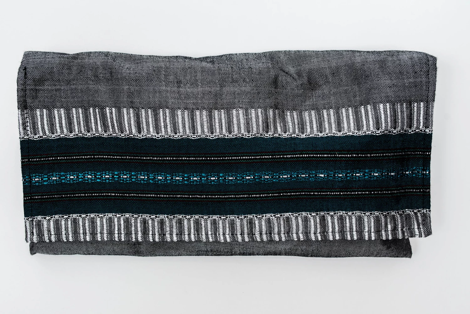 Gabrieli Tallit Elia - Silk Tallit- Turquoise And Silver On Gray 5 Gabrieli Tallit Elia - Silk Tallit- Turquoise And Silver On Gray