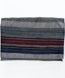 Gabrieli Tallit Ella - Silk Tallit- Blues And Bordeaux With Silver On Gray