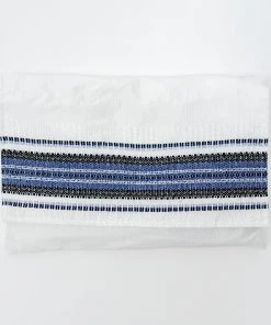 Gabrieli Tallit Gabrieli Tallits Ruth - Silk Tallit - Blue And Black With Silver On White