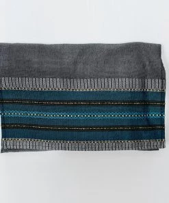 Gabrieli Tallit Gabrieli Tallits Elia - Silk Tallit- Flag Blue With Gold On Gray