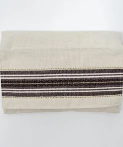 Gabrieli Tallit Gabrieli Tallits Elia - Cotton Tallit - Bordeaux With Gold On Off-White