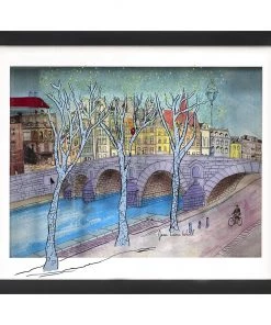 Jean-Pierre Weill Art & Judaica Balloon Over Paris Bridge - Petite