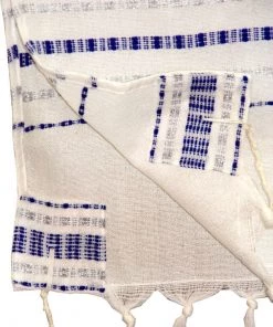 Gabrieli Tallit Gabrieli Tallits Perach - Wool Tallit - Blue And Silver
