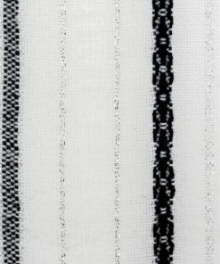 Gabrieli Tablecloths - Classic Design - Black And Silver On White Home & Special Occasions