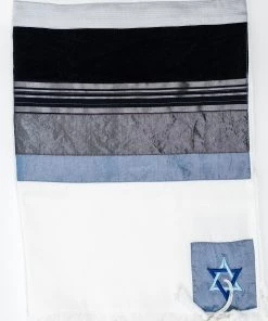Elegant Gabrieli Tallit - Black On White Gabrieli Tallits
